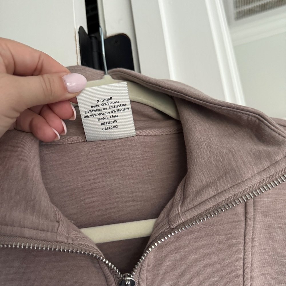Varley Naya Half-Zip Sweat Dreamsoft Taupe Marl Pullover - Picture 4 of 6